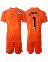 Chelsea Robert Sanchez #1 Keeper Hjemmedraktsett Barn 2024-25 Korte ermer (+ bukser)